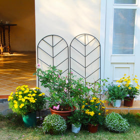 SCENDOR sturdy rustproof garden trellis withstands wind and weather
