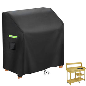 Schleuder potting bench table cover waterproof protects the outdoor workspace from rain and dirt.