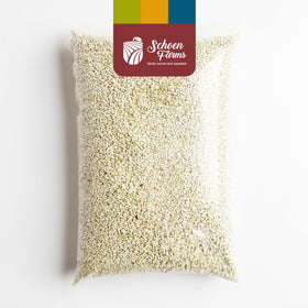 Schoen Farms Bright White Safflower Seeds draw jays to the feeder with dependable quality.