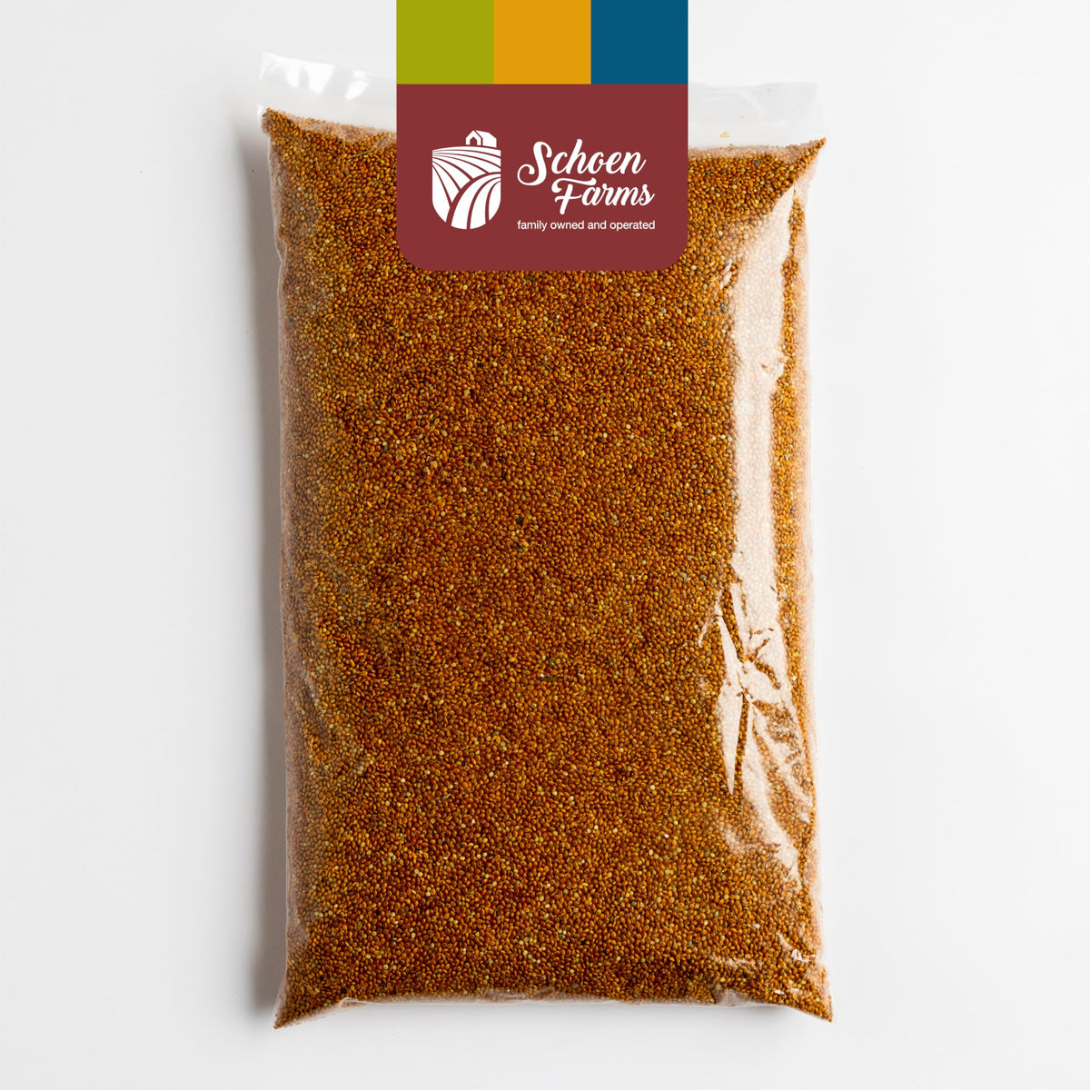 Schoen Farms Red Millet attracts birds to the backyard feeder.