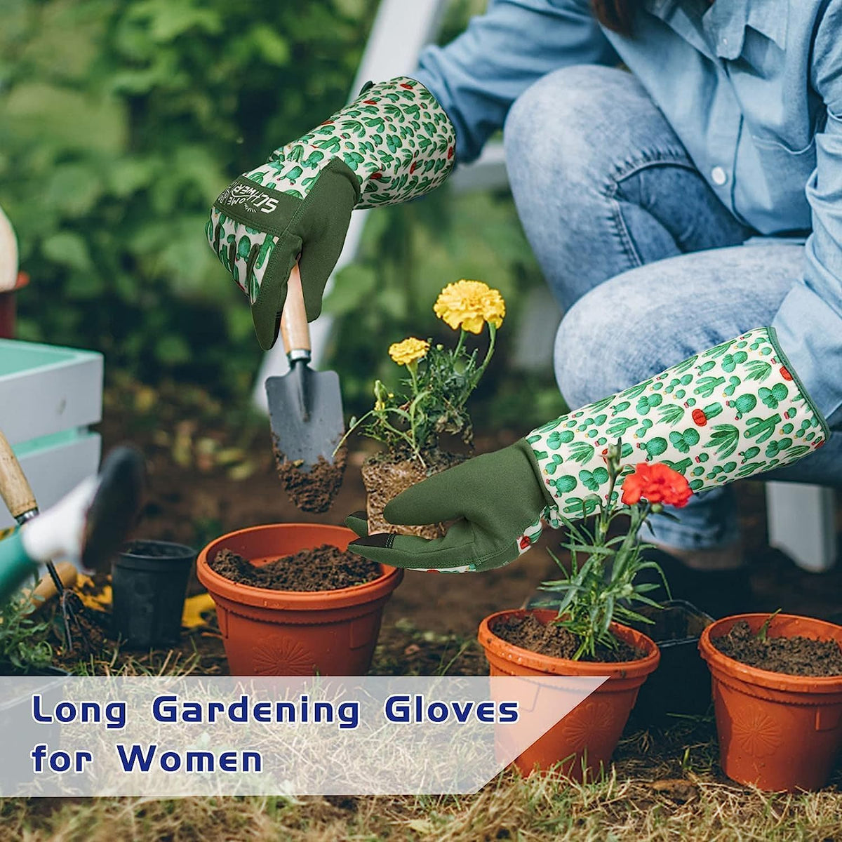 Schwer gift-ready women's gardening glove suits Mother's Day or birthdays.