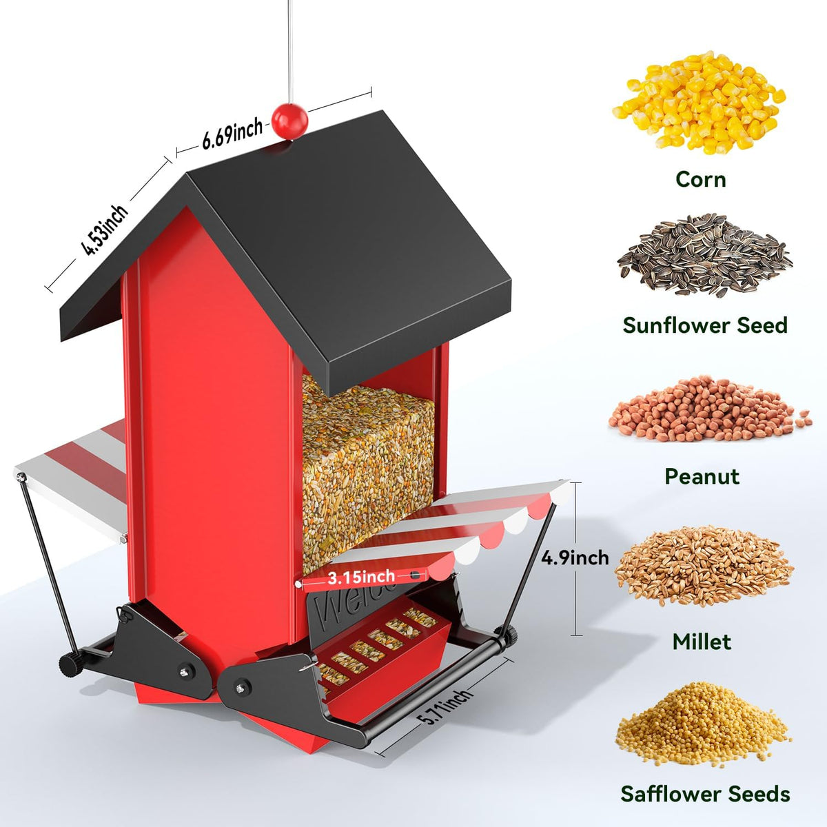 ScinDa awning shade keeps seeds dry during rain.