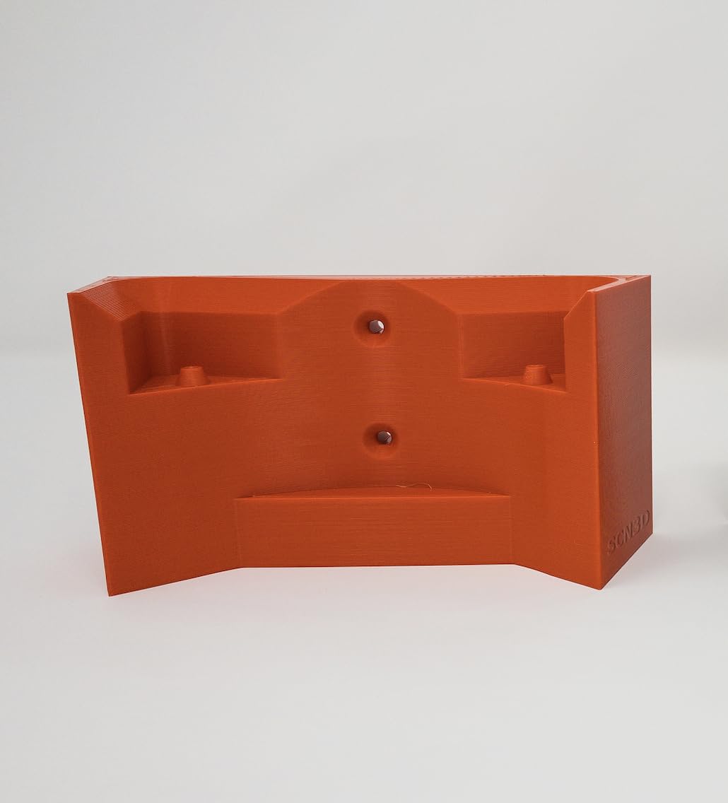 SCN3D garage organization solution keeps the blower off the floor and ready.