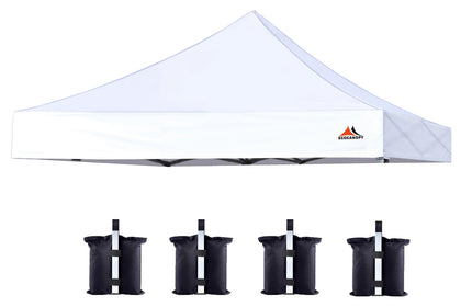 Scocanopy 10x10 replacement top front view, durable waterproof canopy cover.