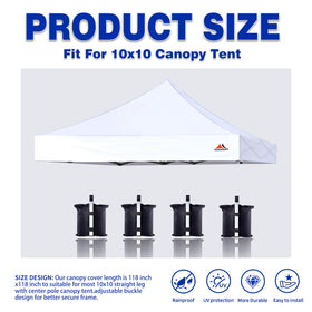 Scocanopy 10x10 replacement top side view, secure fit for busy events.
