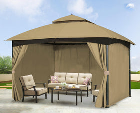 SCOCANOPY beige complete sidewall set for 10x12 gazebo.