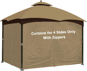 SCOCANOPY beige gazebo sidewall for privacy and rain protection.