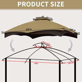 Stitch detail on SCOCANOPY beige canopy cover, reinforced edges