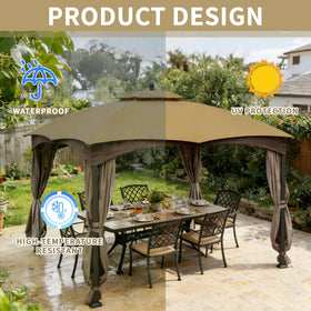Close-up of waterproof fabric on SCOCANOPY beige canopy