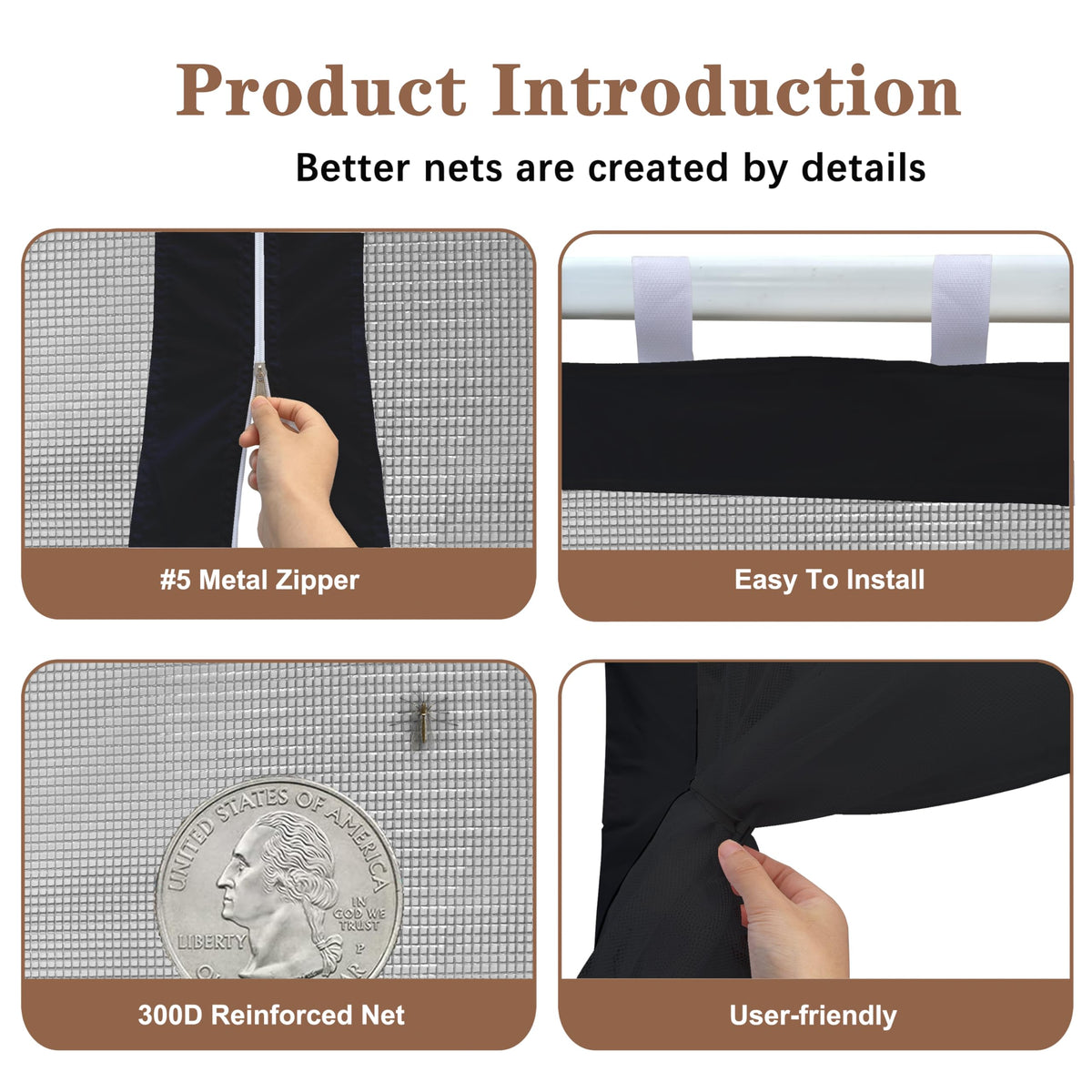 SCOCANOPY corner zipper doors for smooth entry and exit