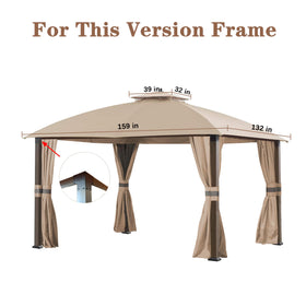 SCOCANOPY Eagle Brooke 10x12 cover assembly guide illustrates easy installation and replacement