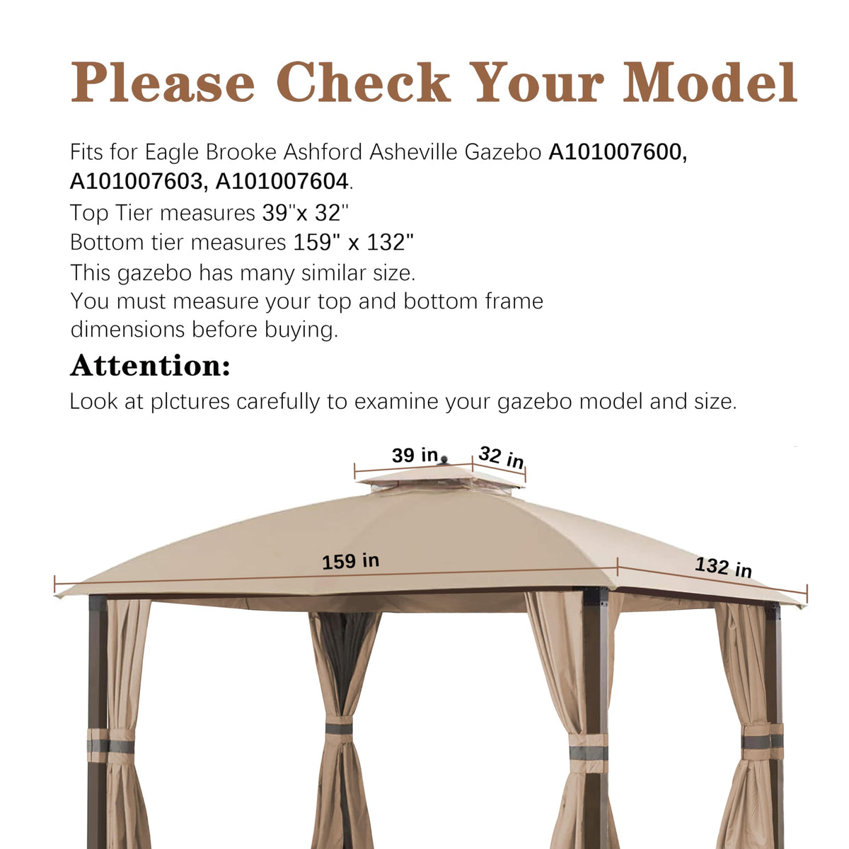 SCOCANOPY Eagle Brooke 10x12 cover back view demonstrates durable fabric and full-frame coverage