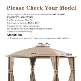 SCOCANOPY Eagle Brooke 10x12 cover back view demonstrates durable fabric and full-frame coverage