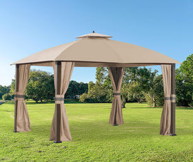 SCOCANOPY Eagle Brooke 10x12 cover color light beige ideal for outdoor shade and protection
