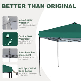 SCOCANOPY forest-green canopy top with UV protection and waterproofing.