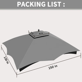 SCOCANOPY dimensions guide to ensure proper fit on a 10x12 gazebo.