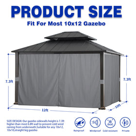 SCOCANOPY Khaki sidewall panel for 10x12 gazebo with UV protection and water-repellent fabric