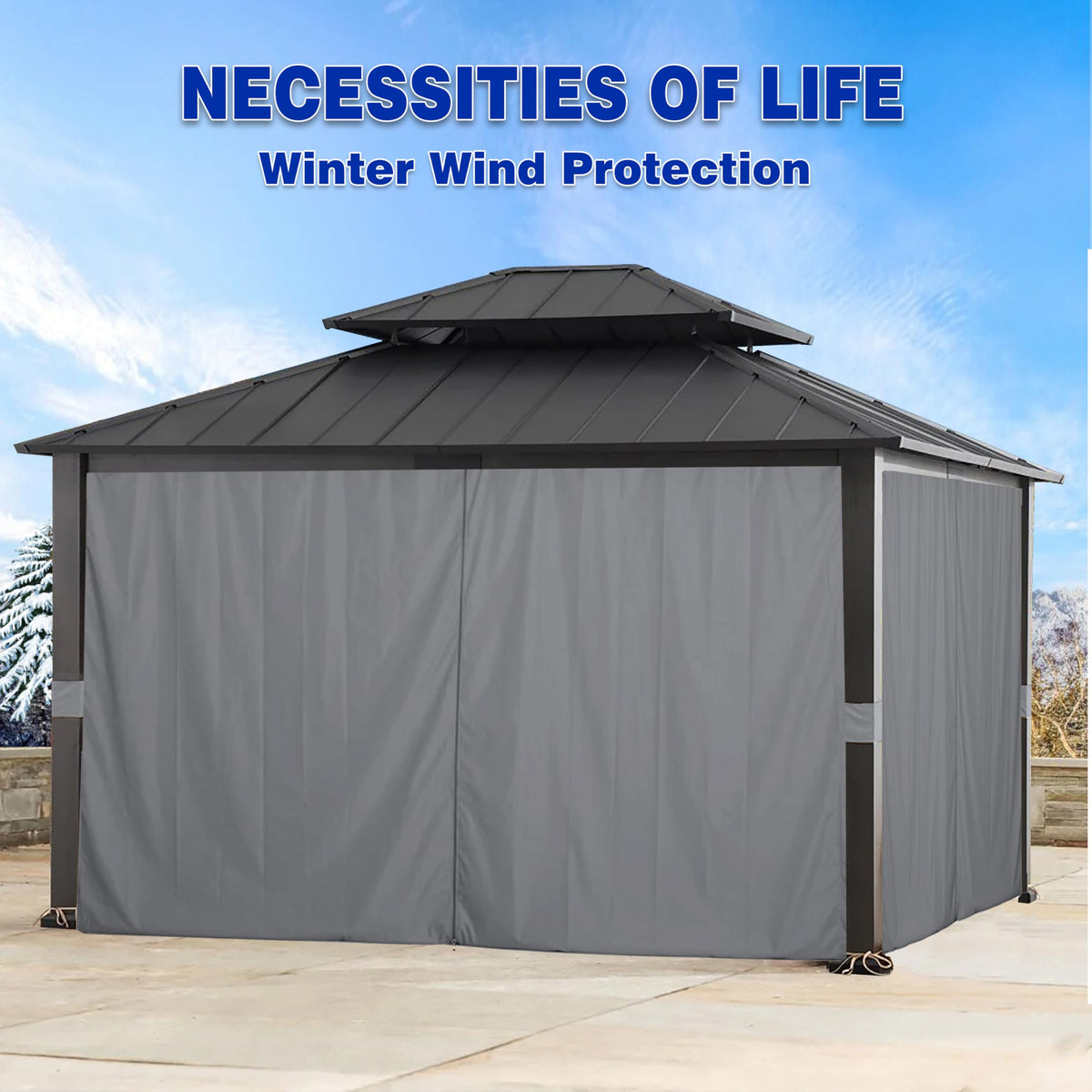 SCOCANOPY Khaki curtain walls practical upgrade for 10x12 gazebos