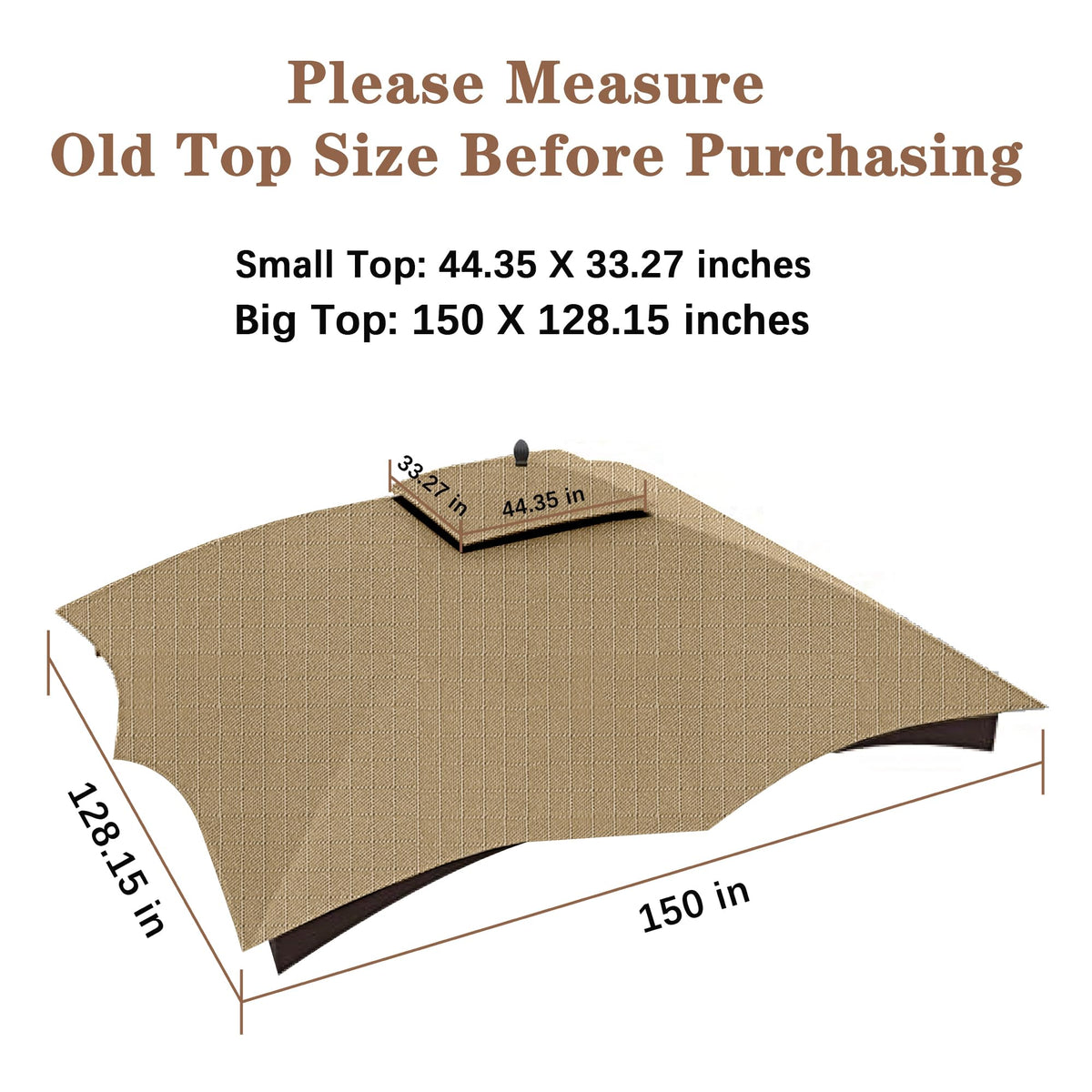 SCOCANOPY khaki replacement cover UV protection highlight for sunny days.