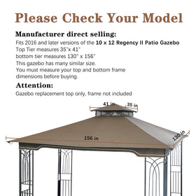 SCOCANOPY Regency 10x12 canopy center cutout, easy ventilation and access.