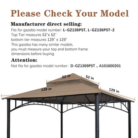 SCOCANOPY khaki replacement roof close-up highlighting color and fabric.