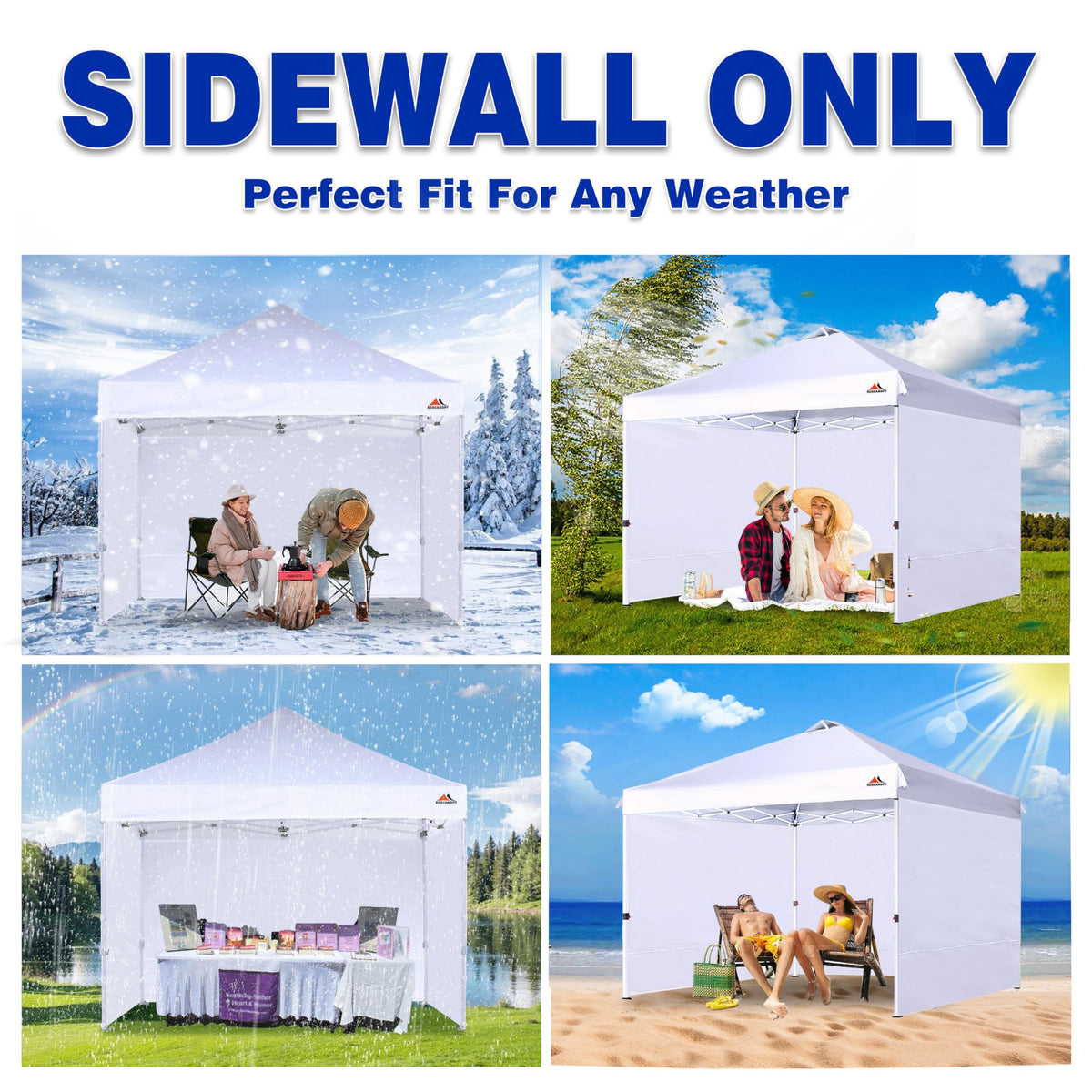 SCOCANOPY SunWall easy-install black panel demonstrates fast setup.