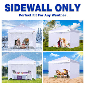 SCOCANOPY SunWall easy-install black panel demonstrates fast setup.
