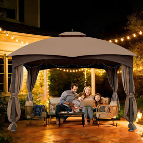 SCOCANOPY khaki tone complements outdoor spaces and existing decor