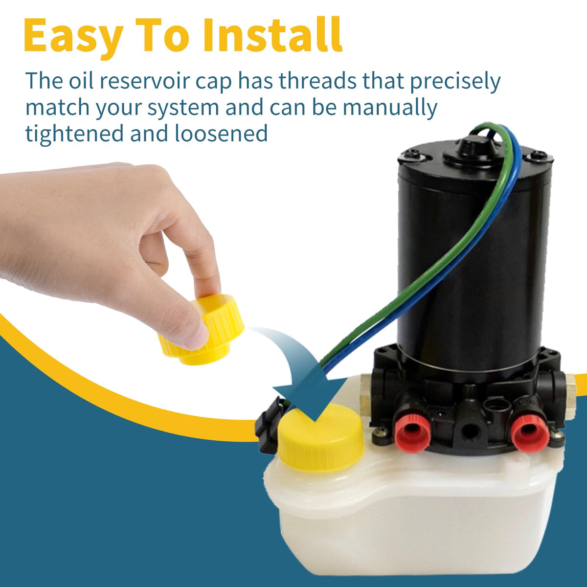 Sconva Mercury trim pump cap seals the oil reservoir against leaks