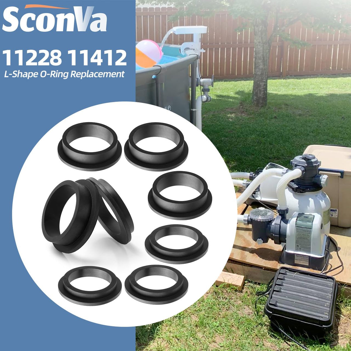 Sconva packaged O-rings contents illustrate complete replacement kit.