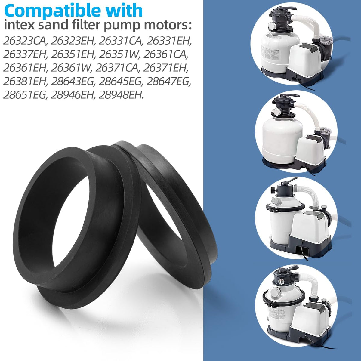 Sconva pool filter seal assembly highlights easy installation for quick repair.