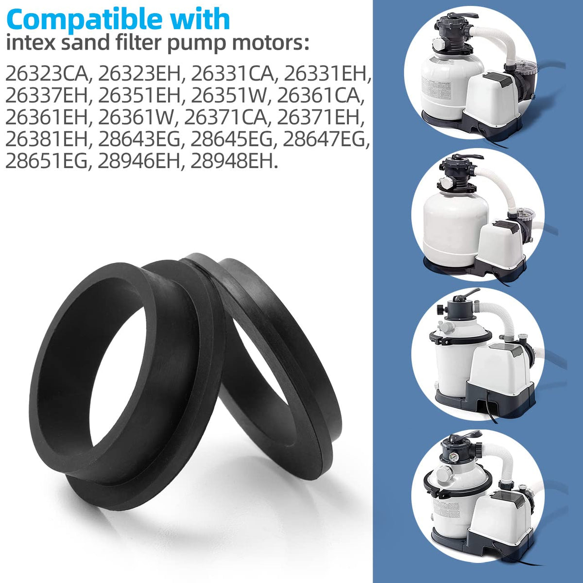 Sconva pool hose seal compatibility with Intex pumps for maintenance