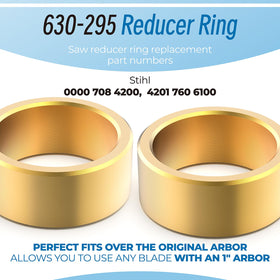 Close-up of precise fit: Sconva reducer ring tolerances and arbor dimensions