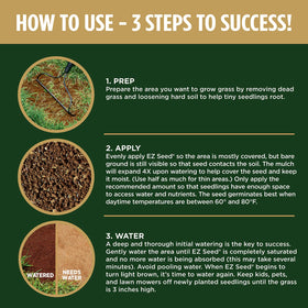Scotts EZ Seed Dog Spot Repair protectant coating shields seeds during establishment.
