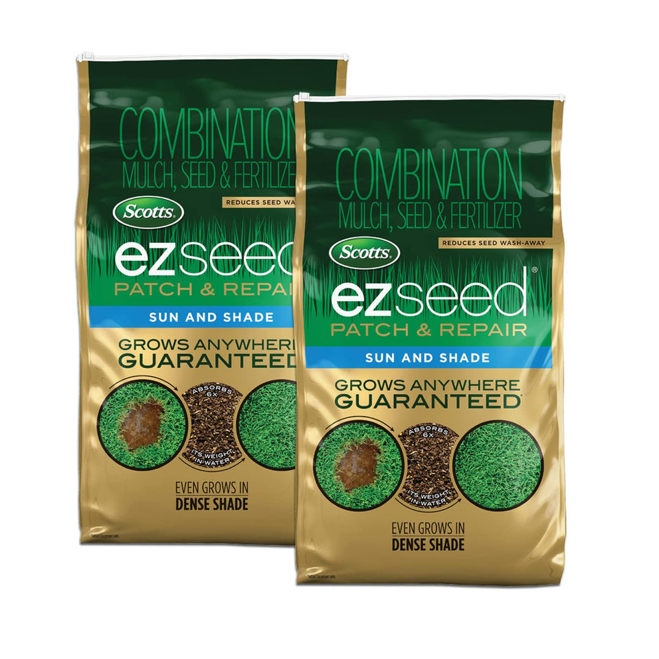 Scotts EZ Seed Patch & Repair Sun & Shade bag front view for convenient lawn repair.
