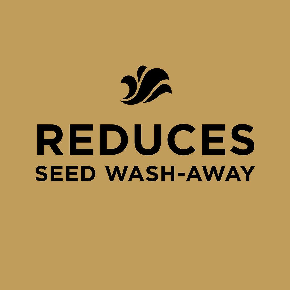 Tackifier helps keep seeds in place and reduces wash-away during watering.