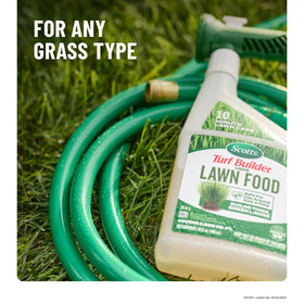 Scotts four-season feeding promotes steady lawn health.