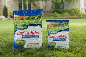 Scotts lawn green-up after winter with pre-emergent protection and feeding