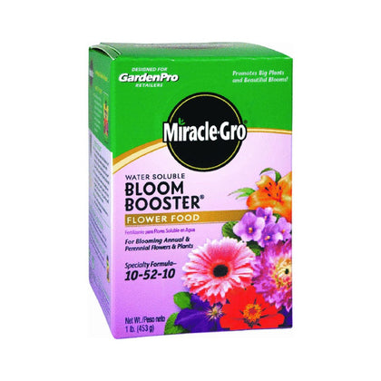 Scotts MG LB Bloom Booster bottle image offering bloom support for vibrant flowers.
