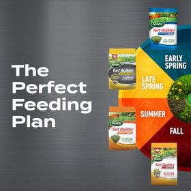 Scotts Turf Builder Halts crabgrass preventer with lawn food supports early-season protection