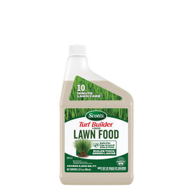 Scotts Turf Builder refill bottle for 32 oz feeds a 2,000 sq ft lawn quickly.