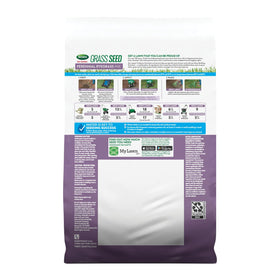 Scotts Turf Builder seed blend spread on soil demonstrates quick germination and early green growth.