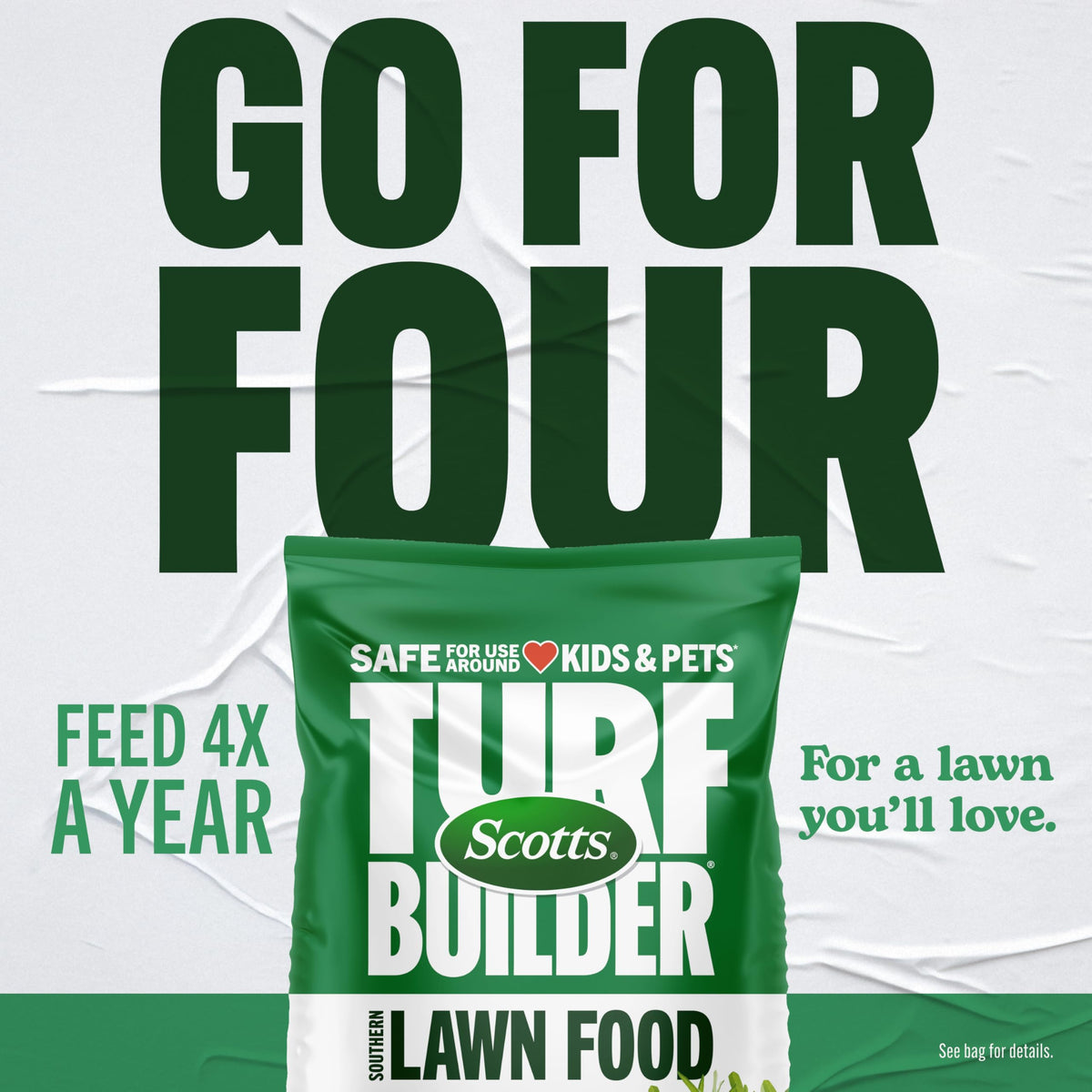 Scotts Turf Builder Southern Lawn Food covers up to 5,000 sq ft