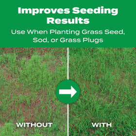 Scotts Turf Builder Starter Food spreader setting visual demonstrates proper application.