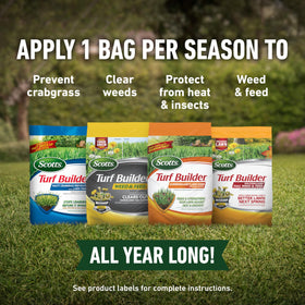 Scotts Turf Builder Weed & Feed5 targets listed weeds while nourishing your turf