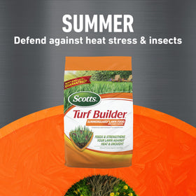 Scotts Turf Builder year-round nourishment supports a healthy, resilient lawn