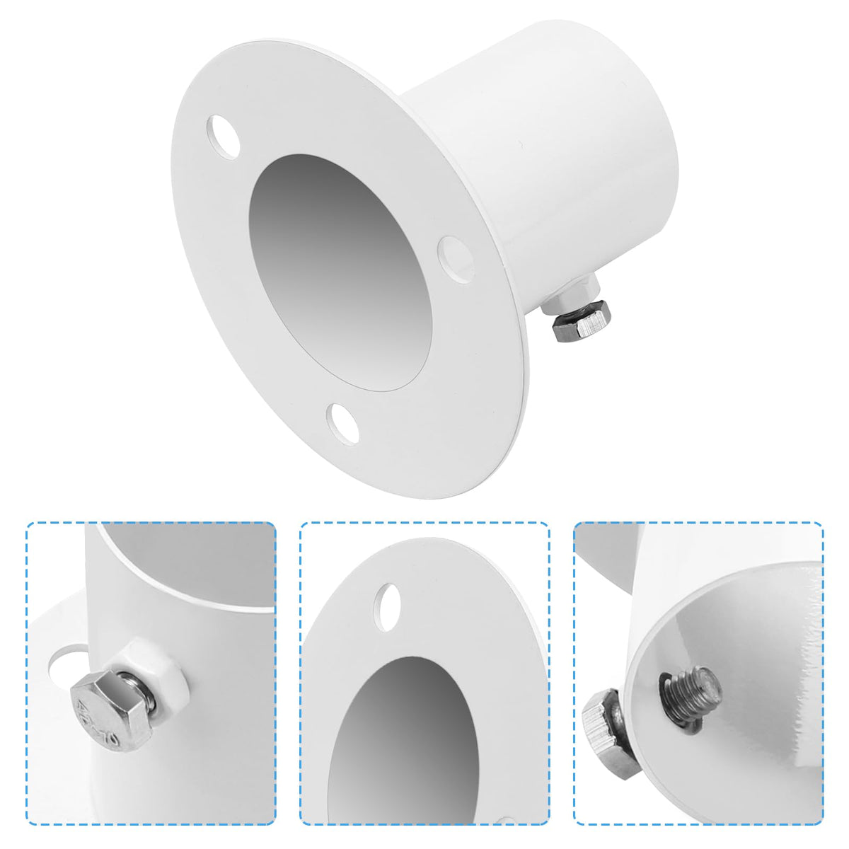 Includes two locking screws for Screw Man deck flange