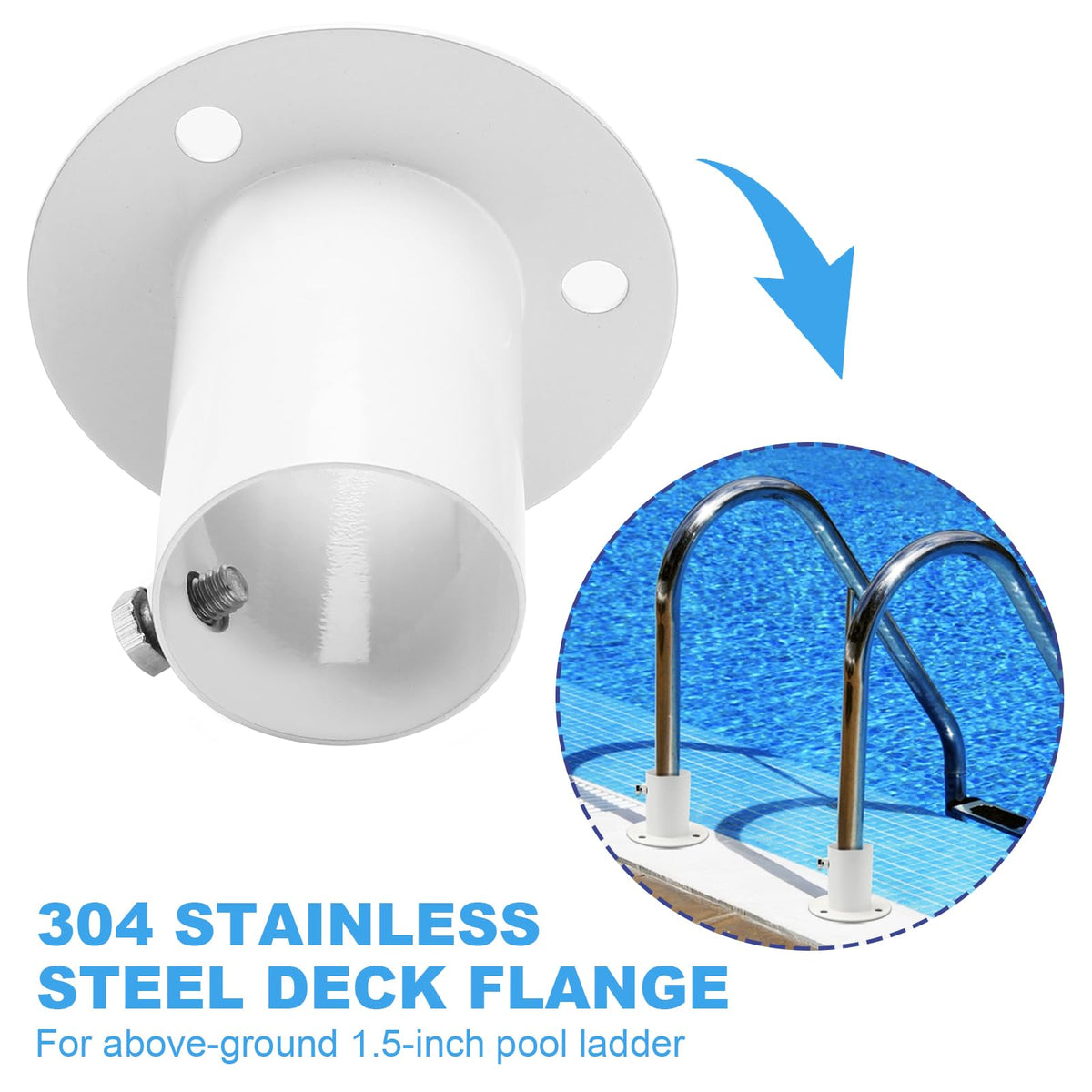 Side profile of Screw Man deck anchor flange showing compact height