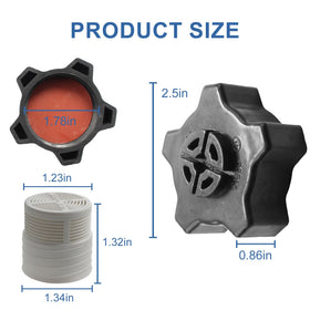 Screw Man drain cap inside view illustrating quick, tool-free replacement.