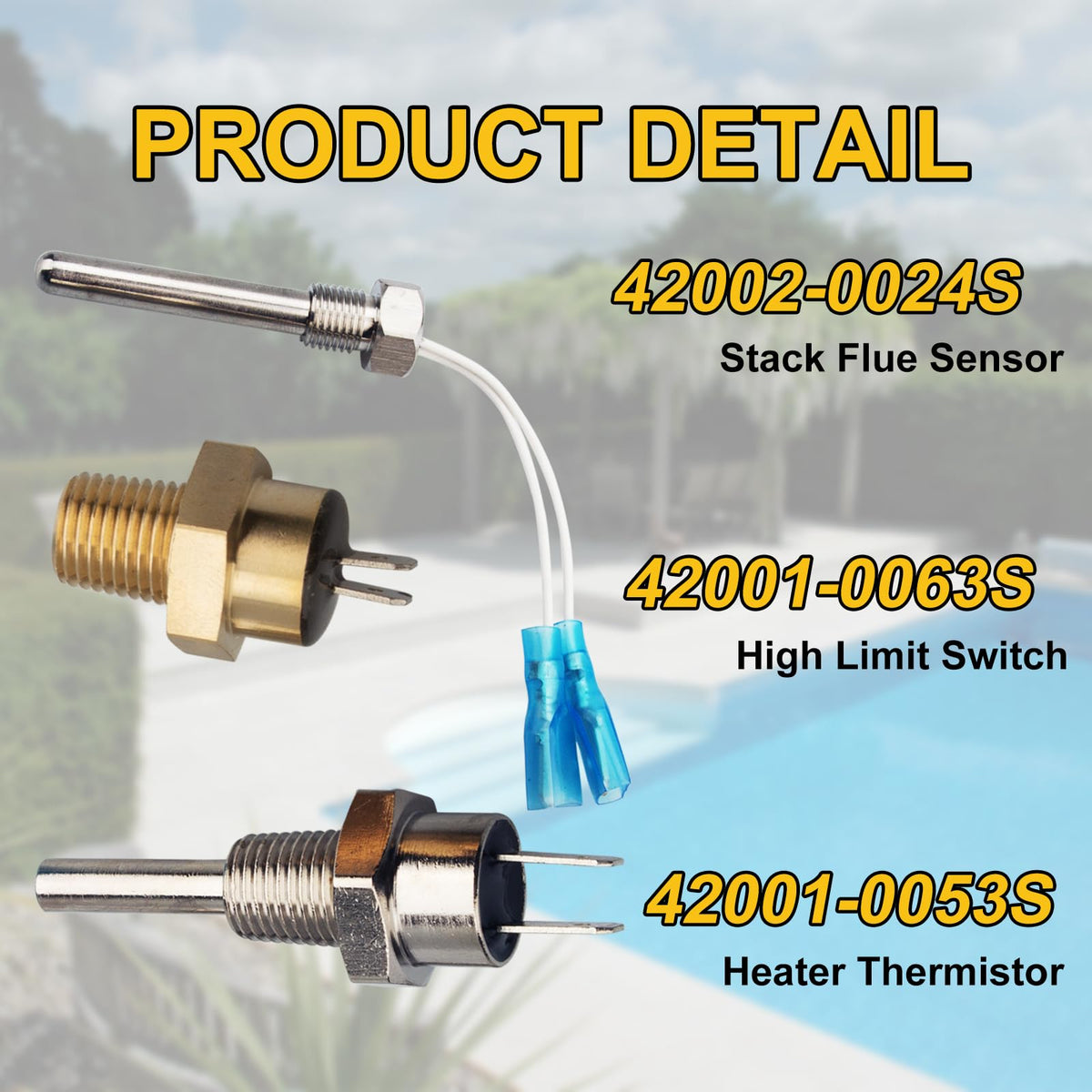 Screw Man high limit switch for safe pool water heating and protection.